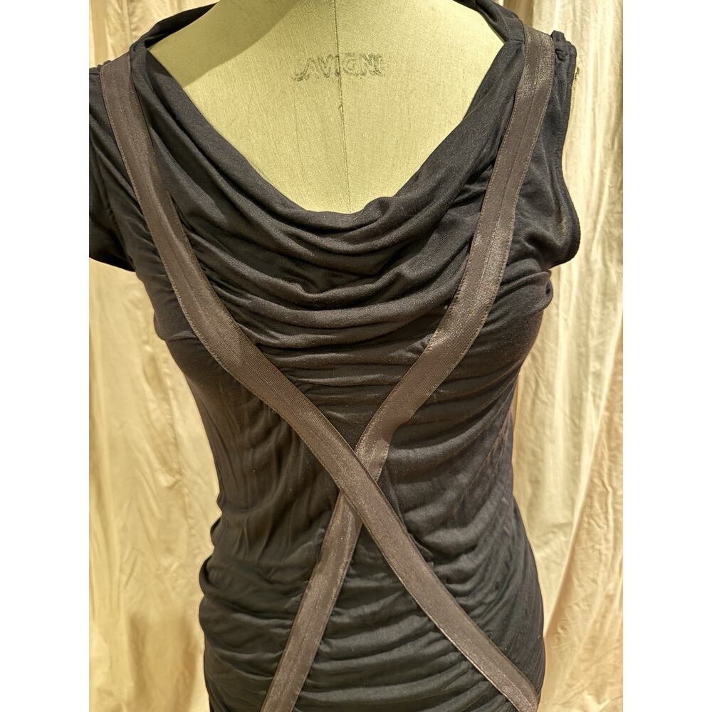 VPL Vintage Draped X Dress W/ Original Tags M - Picture 2 of 5